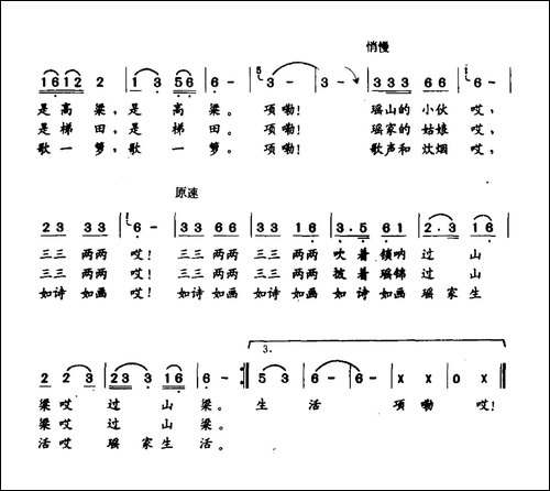 瑶山情-黄伟词-吴孟吉曲