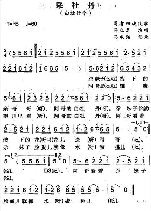 采牡丹-焉耆回族民歌