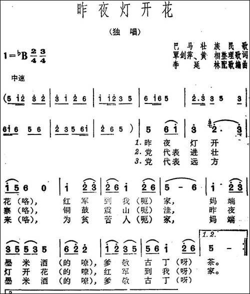 昨夜灯开花