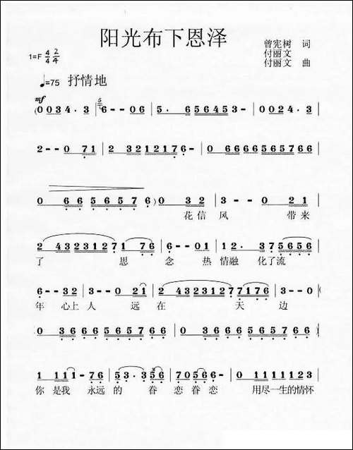 阳光布下恩泽