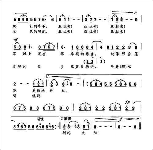 卓玛的故乡-金鸿为词-晨歌曲