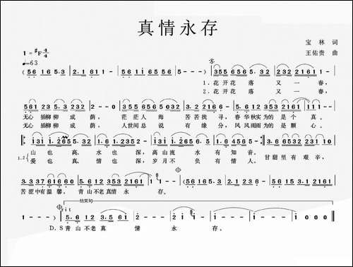 真情永存-宝林词-王佑贵曲