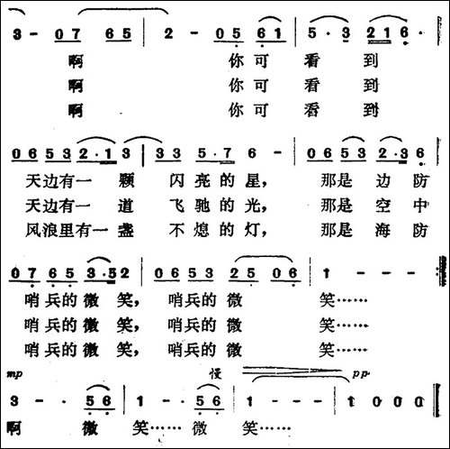 哨兵的微笑-石祥词-曹俊山曲