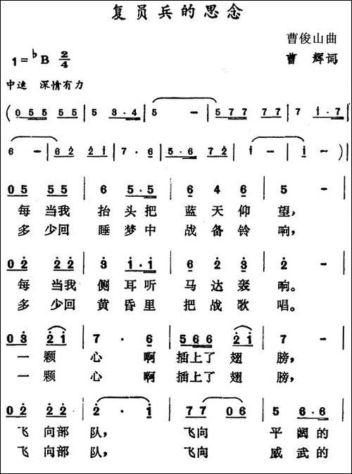 复员兵的思念