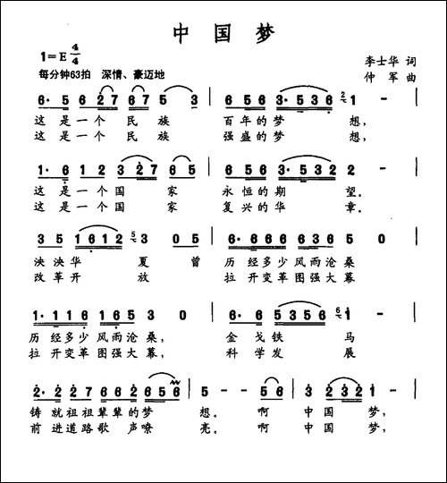 中国梦-李士华词-仲军曲