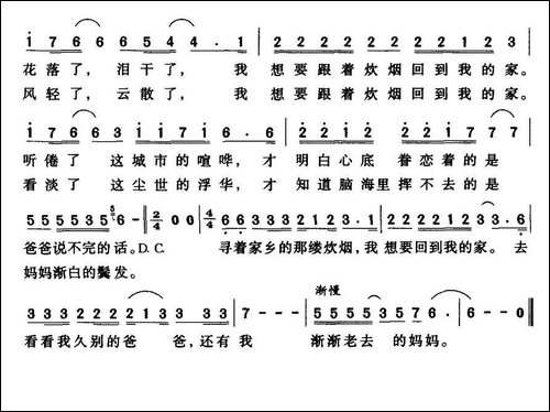 炊烟-刘思浓词-李高泽曲
