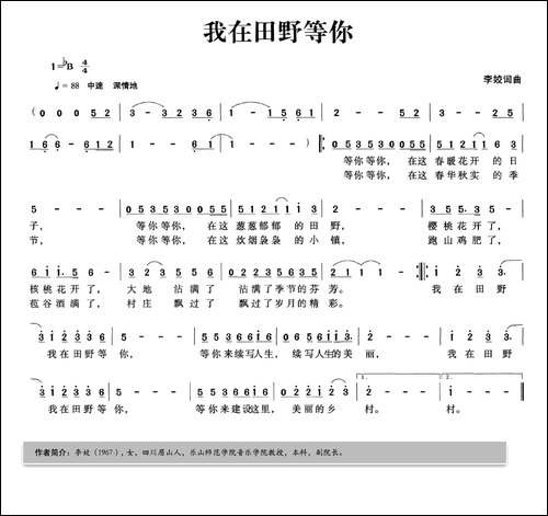 我在田野等你