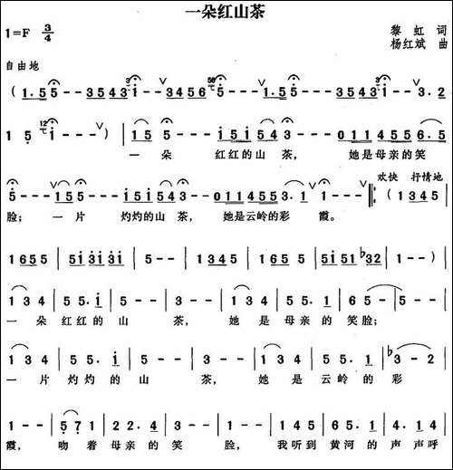 一朵红山茶