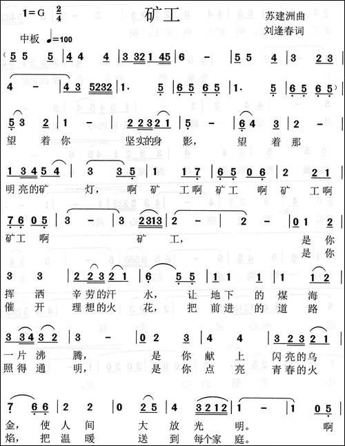 矿工-刘逢春词-苏建洲曲