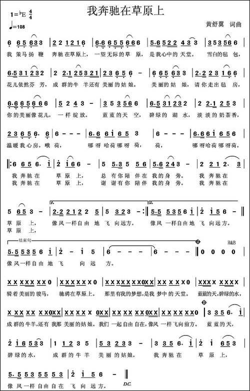 我奔驰在草原上