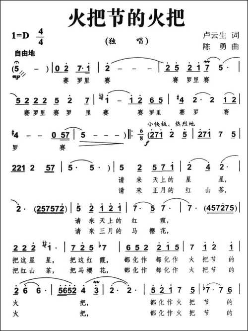 火把节的火把
