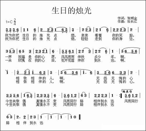 生日的烛光