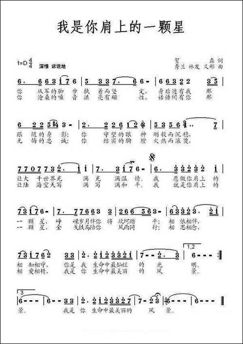 我是你肩上的一颗星