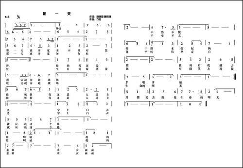 那一天-魏建国词-方芳曲