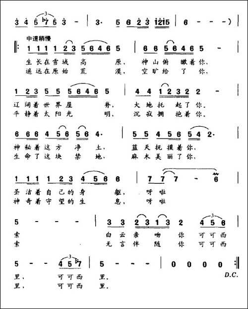 可可西里-李民词-余洪滨曲