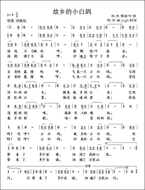 故乡的小白鸽