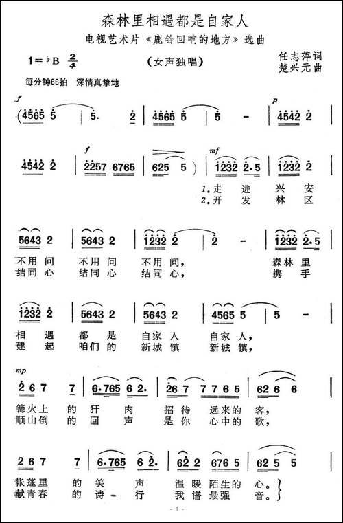 森林里相遇都是自家人-电视艺术片《鹿铃回响起地方》选曲