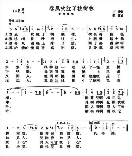 春风吹红了桃树林