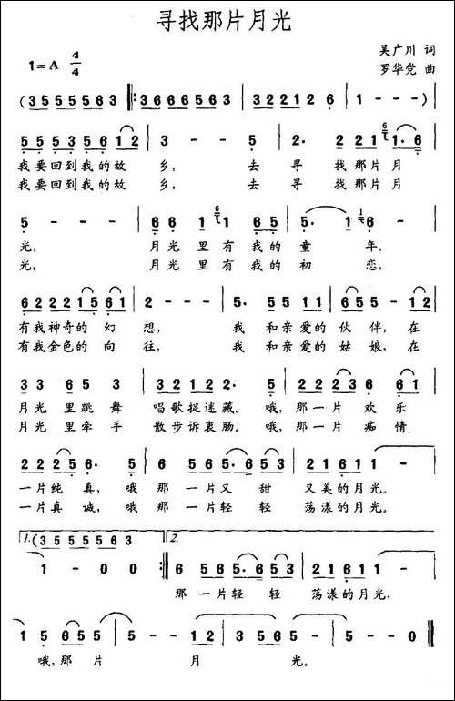 寻找那片月光