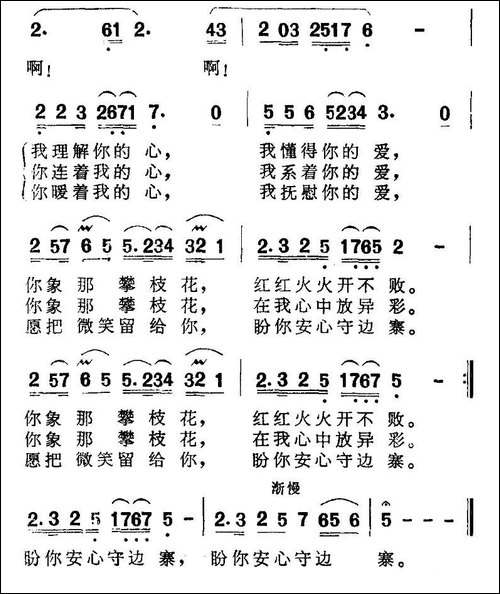 我懂得你的爱-电视剧《边关情》主题歌