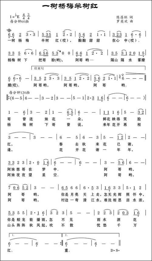 一树杨梅半树红