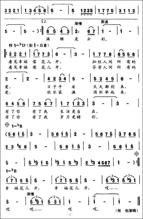 幸福花儿开-樊孝斌词-徐沛东曲
