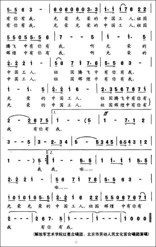光荣的中国工人