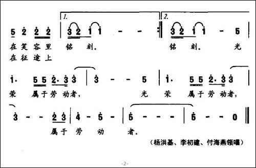光荣属于劳动者