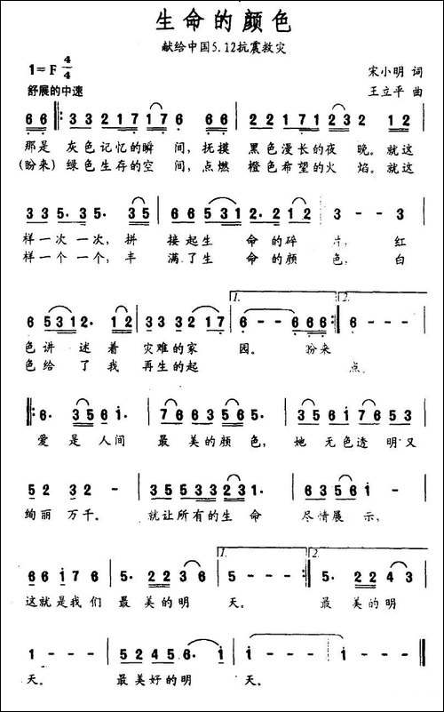 生命的颜色-献给中国5.12抗震救灾