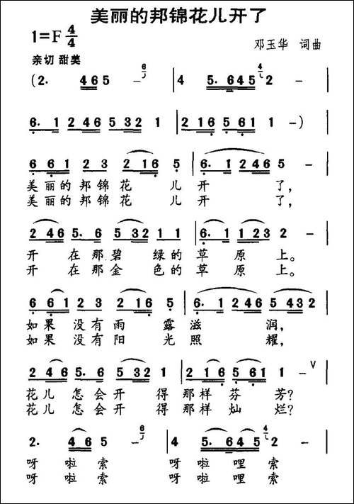 美丽的邦锦花儿开了