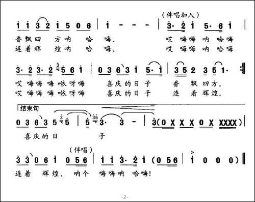 喜庆的日子-张立中词-冯世全曲