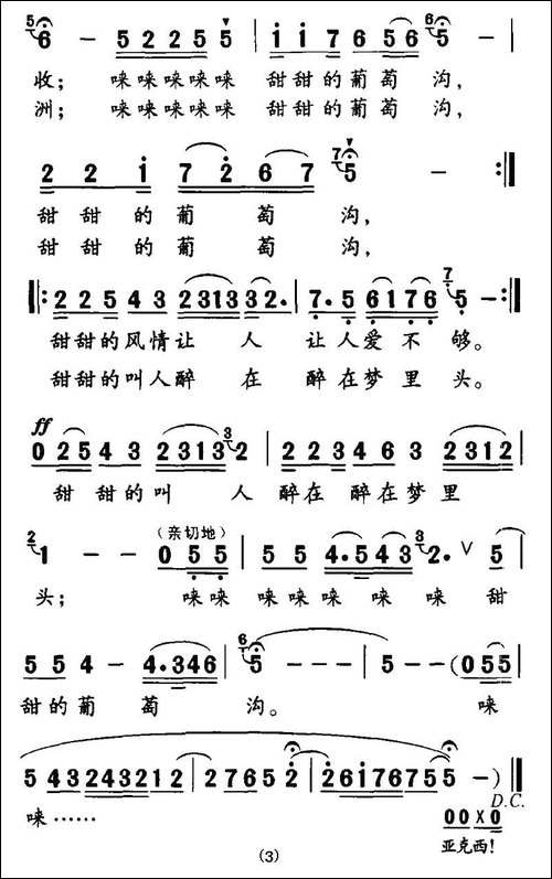 甜甜的葡萄沟-许德清词-张爱兵曲
