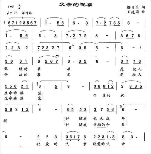 父亲的祝福