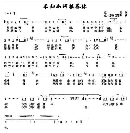 不知如何报答你