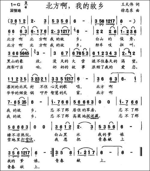 北方啊，我的故乡