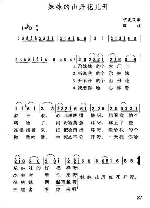 妹妹的山丹花儿开-宁夏回族民歌