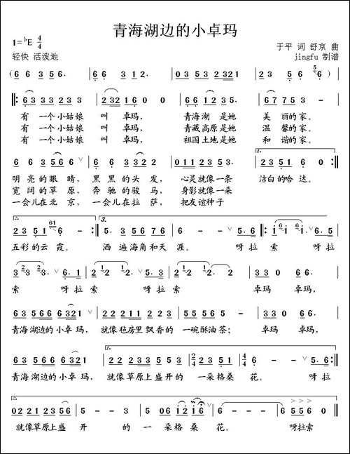 青海湖边的小卓玛