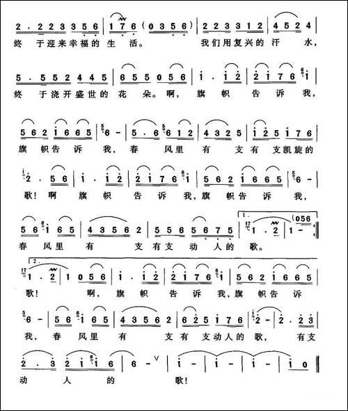 春风里有支动人的歌-杨德祥词-程龙曲