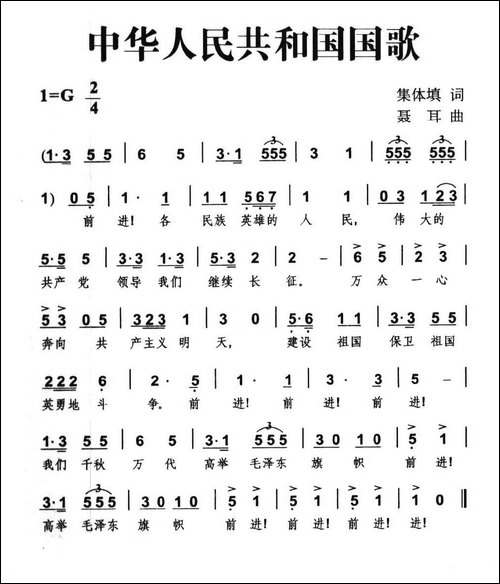 中华人民共和国国歌-1978版