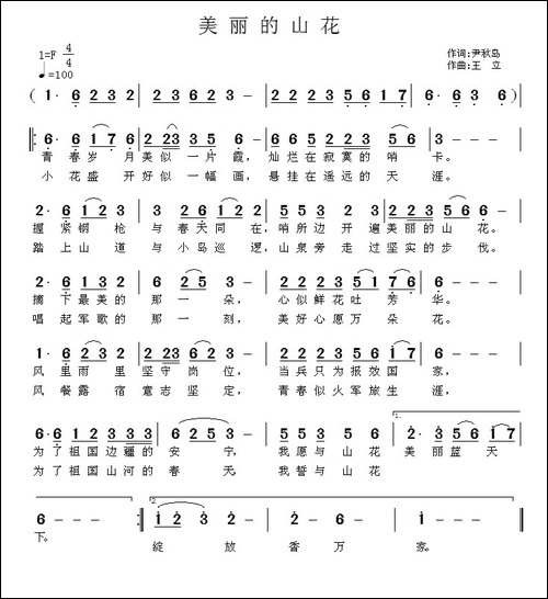 美丽的山花