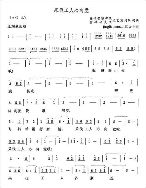 采伐工人心向党