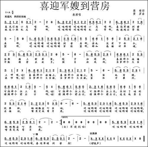 喜迎军嫂到营房-表演唱