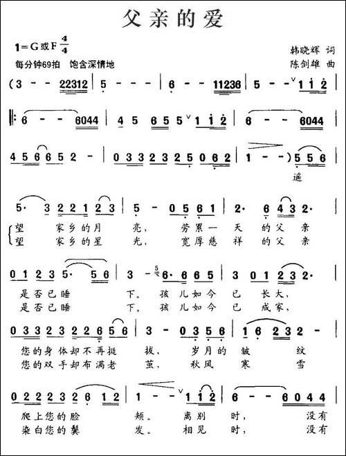 父亲的爱-韩晓辉词-陈剑雄曲