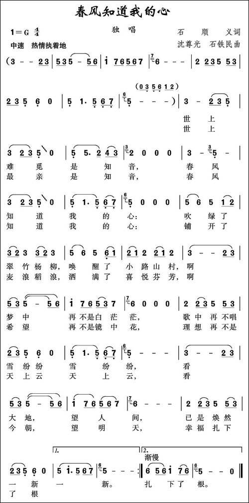 春风知道我的心