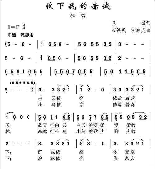 收下我的赤诚