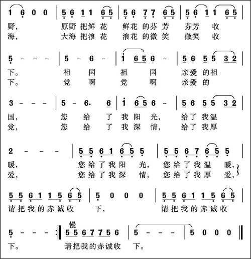 收下我的赤诚