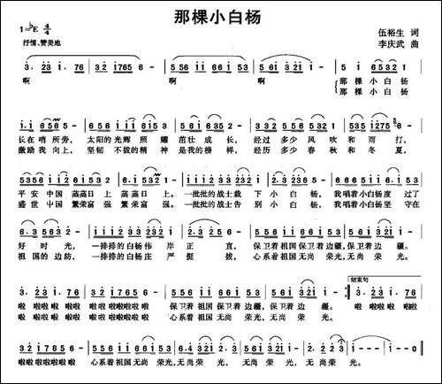 那棵小白杨