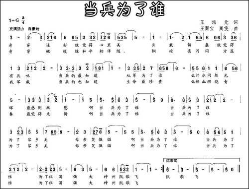 当兵为了谁-王培元词-王聚宝曲