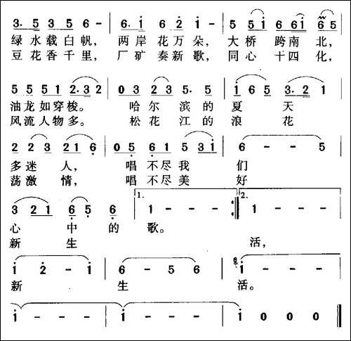 浪花里飞出欢乐的歌-电视片《哈尔滨的夏天》主题歌