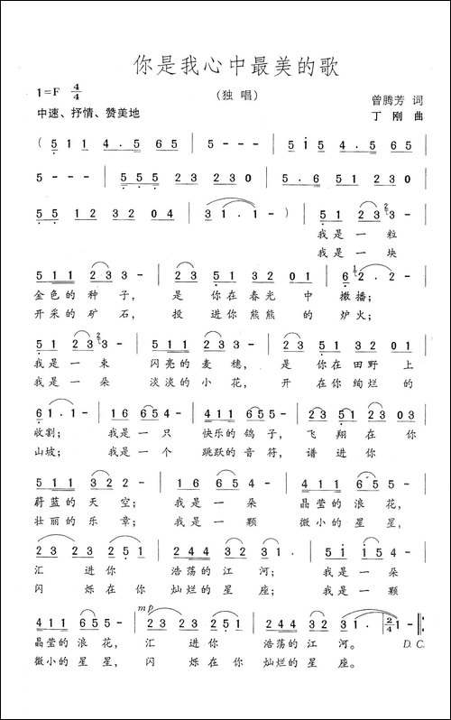 你是我心中最美的歌